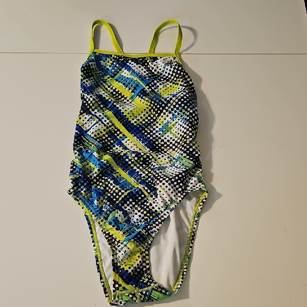 Speedo Kids One-Piece Swimsuit - Blue, Yellow, Black